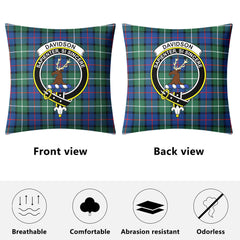 Davidson of Tulloch Tartan Crest Pillow Cover