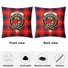 Fraser Tartan Crest Pillow Cover