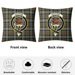 Graham of Menteith Weathered Tartan Crest Pillow Cover