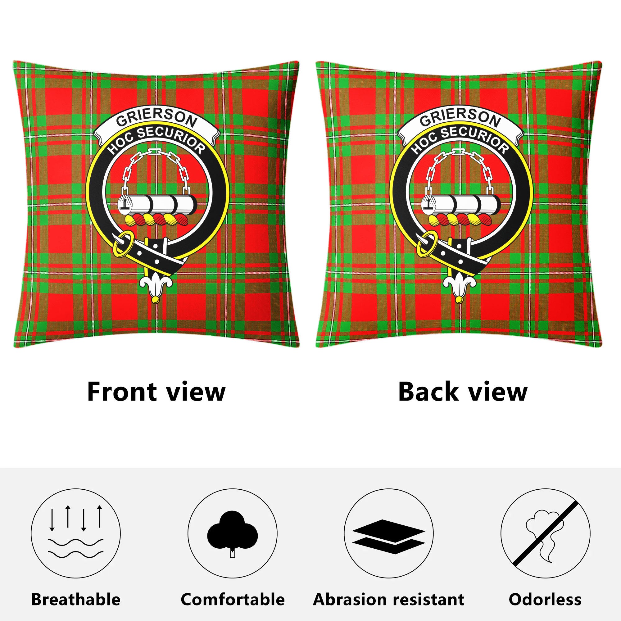 Grierson Tartan Crest Pillow Cover