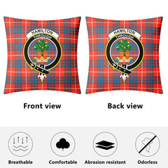 Hamilton Ancient Tartan Crest Pillow Cover