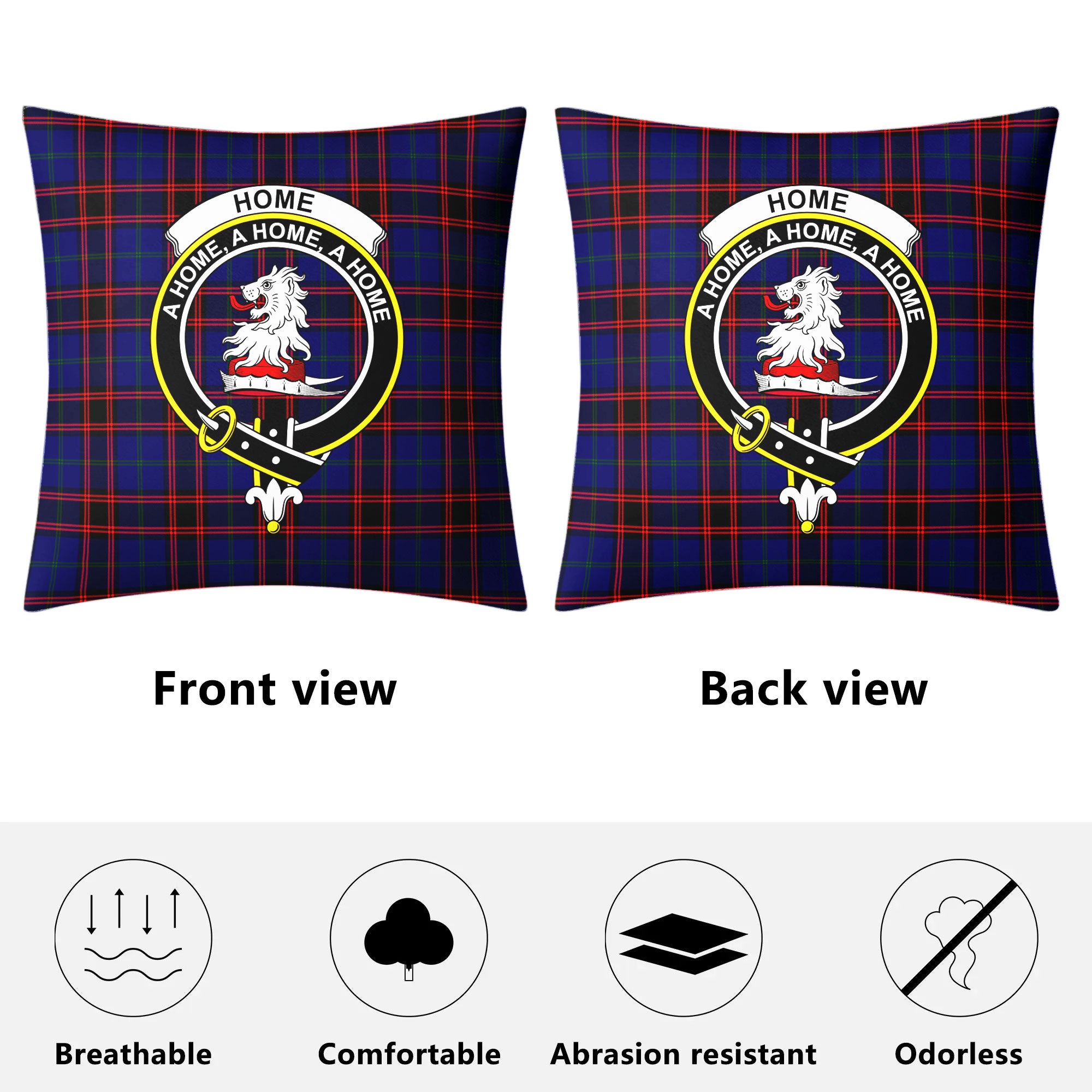 Home Modern Tartan Crest Pillow Cover