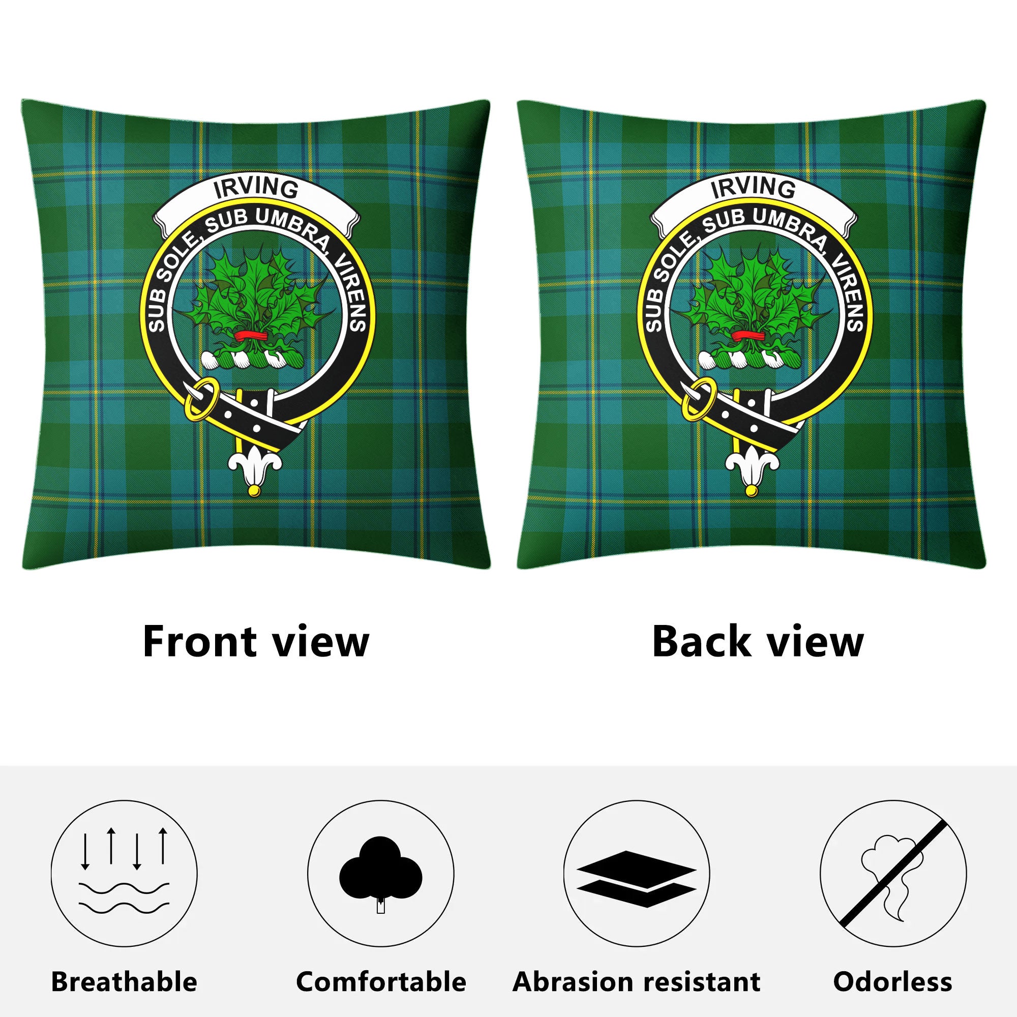 Irving Tartan Crest Pillow Cover