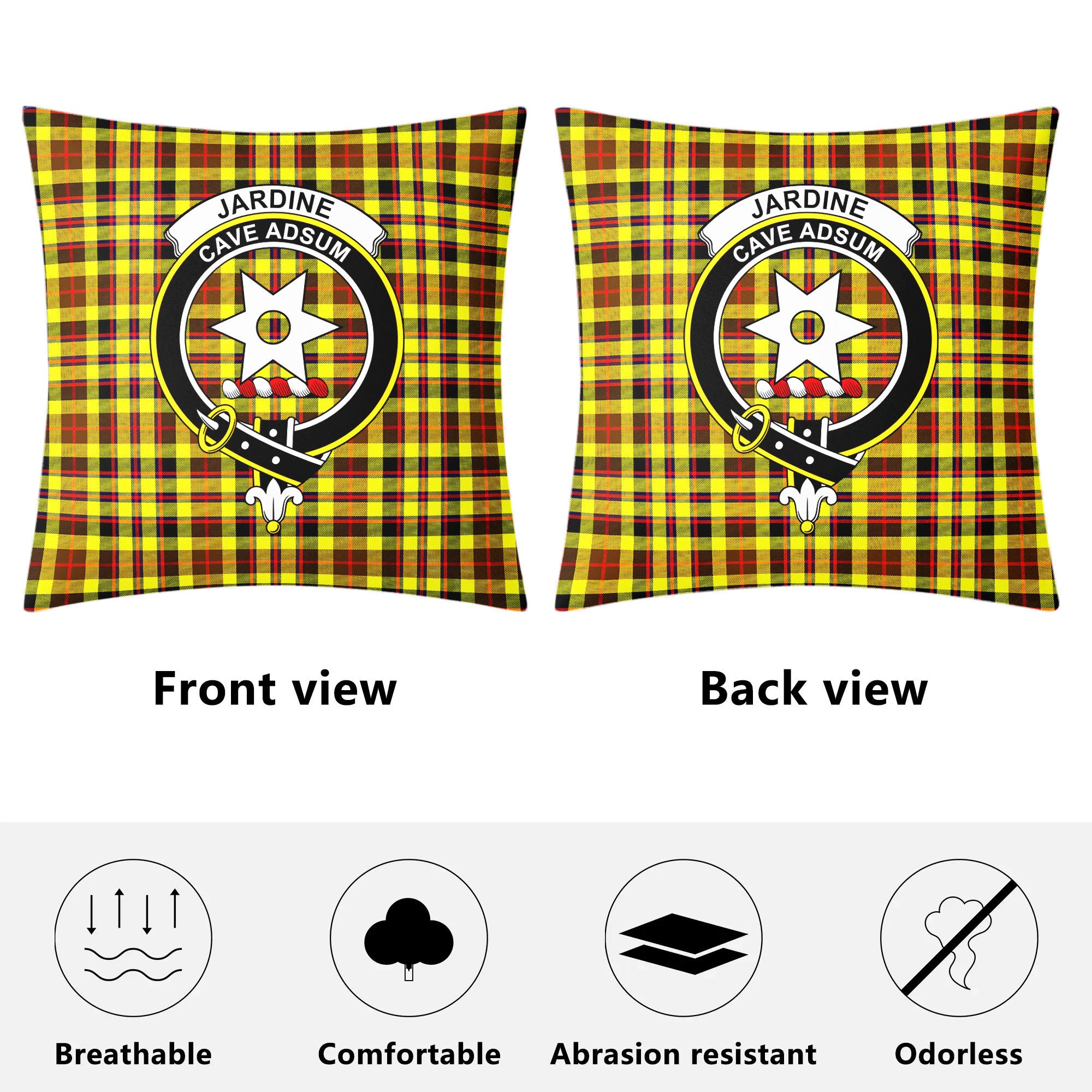 Jardine Tartan Crest Pillow Cover