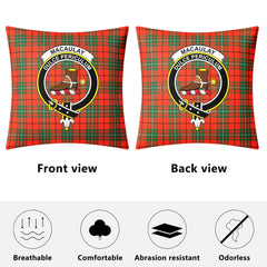 MacAulay Ancient Tartan Crest Pillow Cover