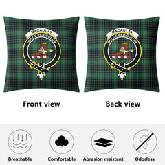 MacAulay Hunting Ancient Tartan Crest Pillow Cover