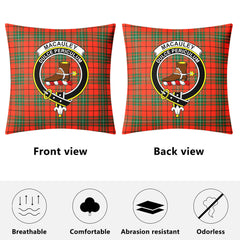 MacAuley Ancient Tartan Crest Pillow Cover