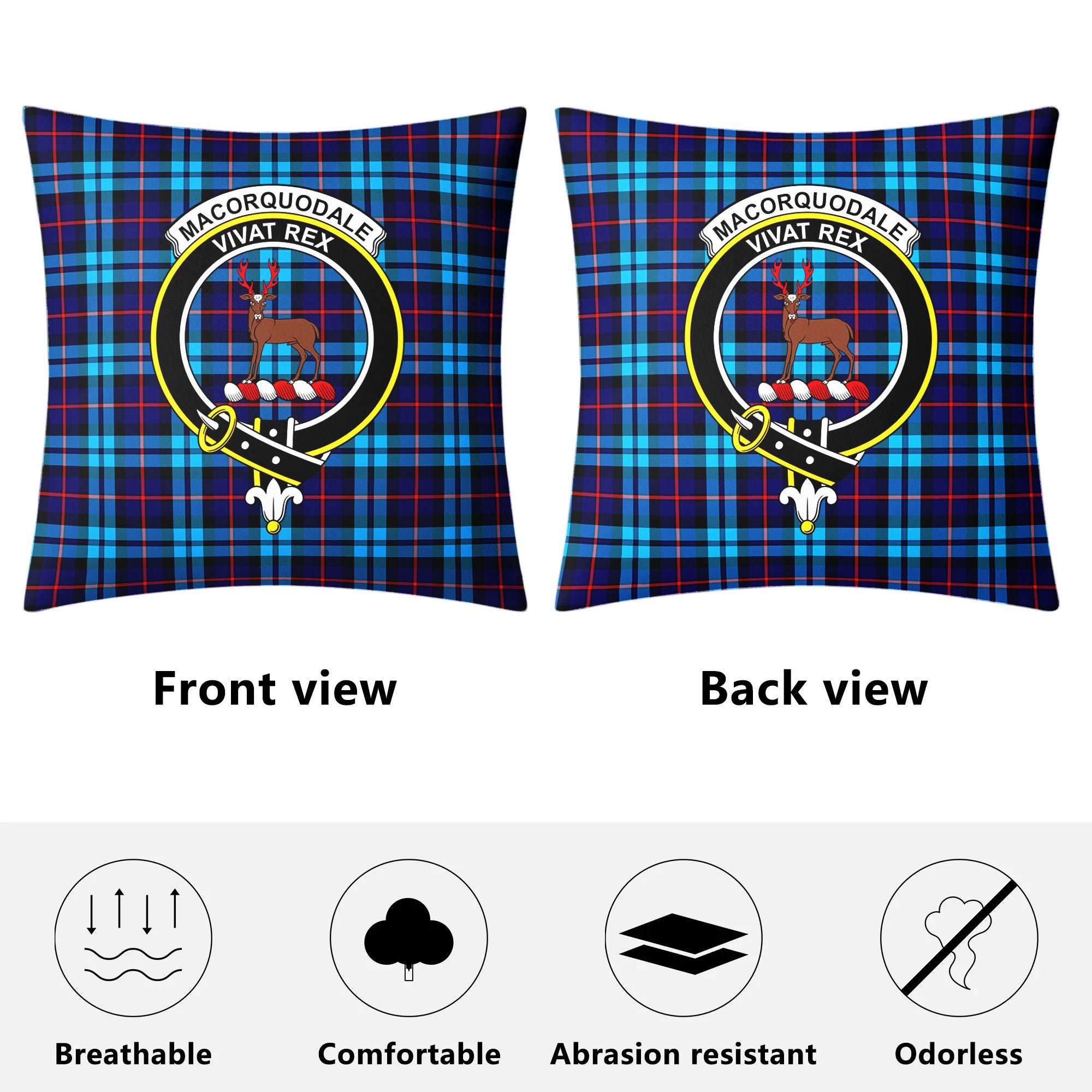 MacCorquodale Tartan Crest Pillow Cover