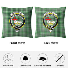 MacDonald Lord of the Isles Hunting Tartan Crest Pillow Cover