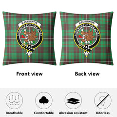 MacKinnon Hunting Ancient Tartan Crest Pillow Cover