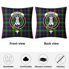 Malcolm (or MacCallum) Tartan Crest Pillow Cover