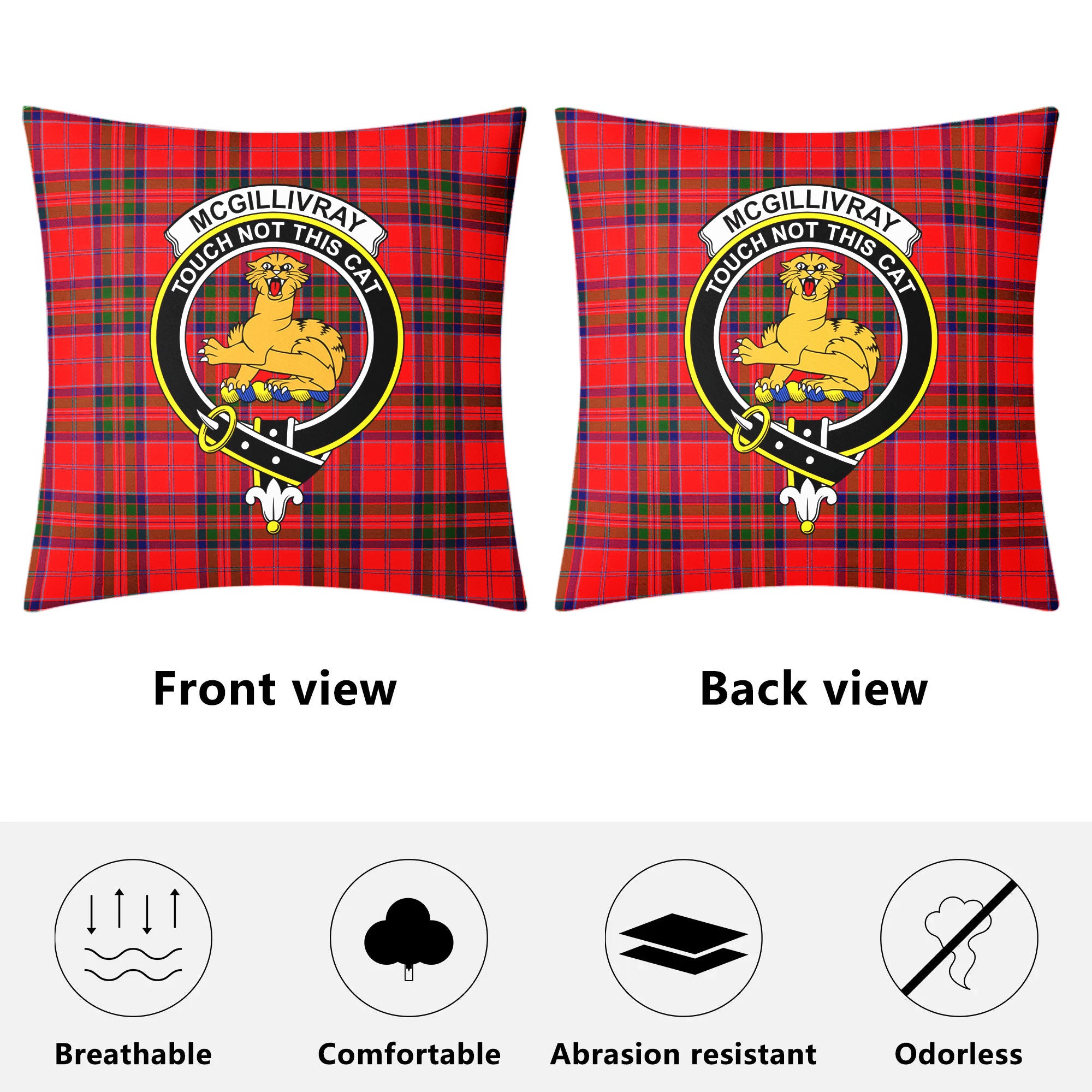 McGillivray Modern Tartan Crest Pillow Cover