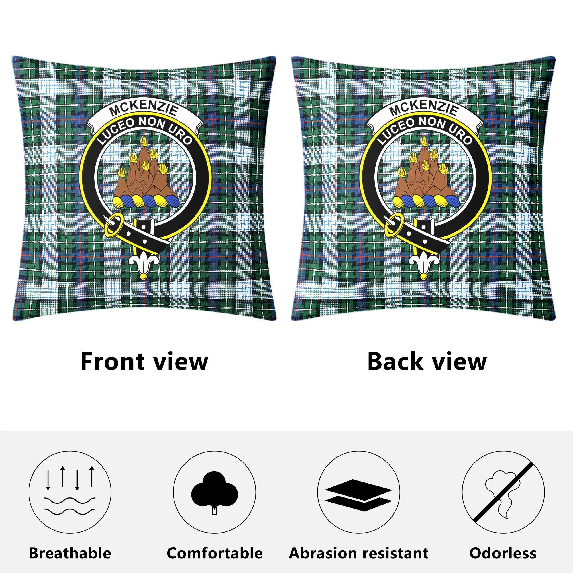 McKenzie Dress Ancient Tartan Crest Pillow Cover