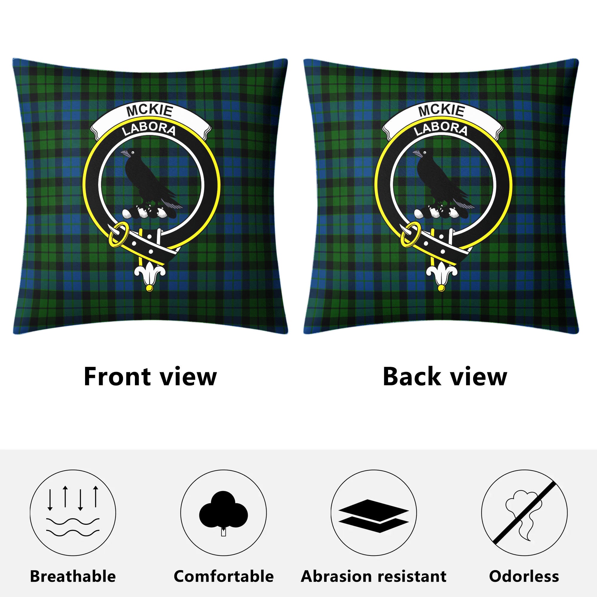 McKie Tartan Crest Pillow Cover