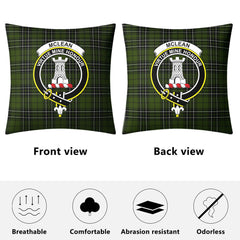 McLean Hunting Tartan Crest Pillow Cover