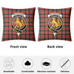 McPherson Ancient Tartan Crest Pillow Cover