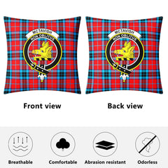 McTavish Modern Tartan Crest Pillow Cover