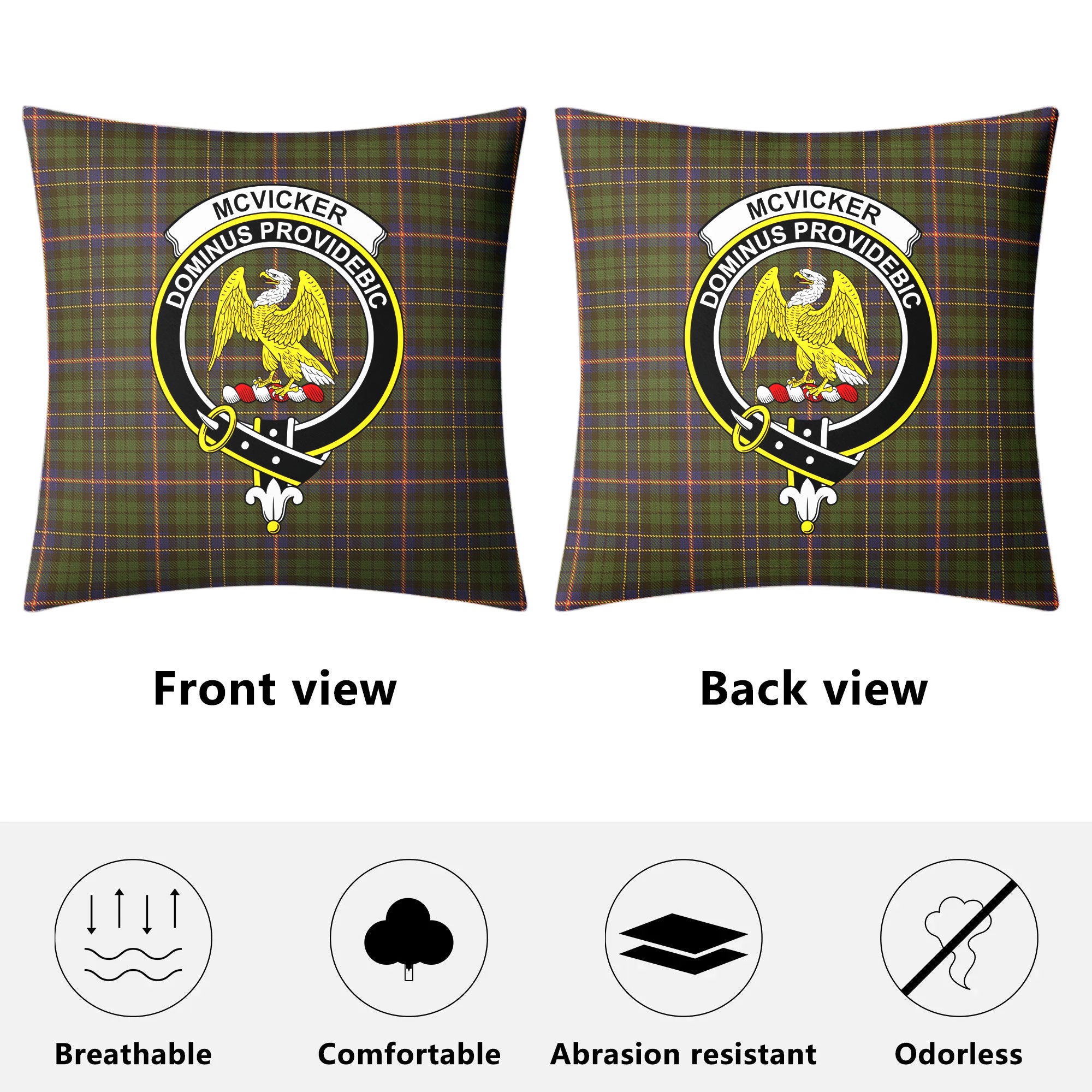 McVicker Tartan Crest Pillow Cover