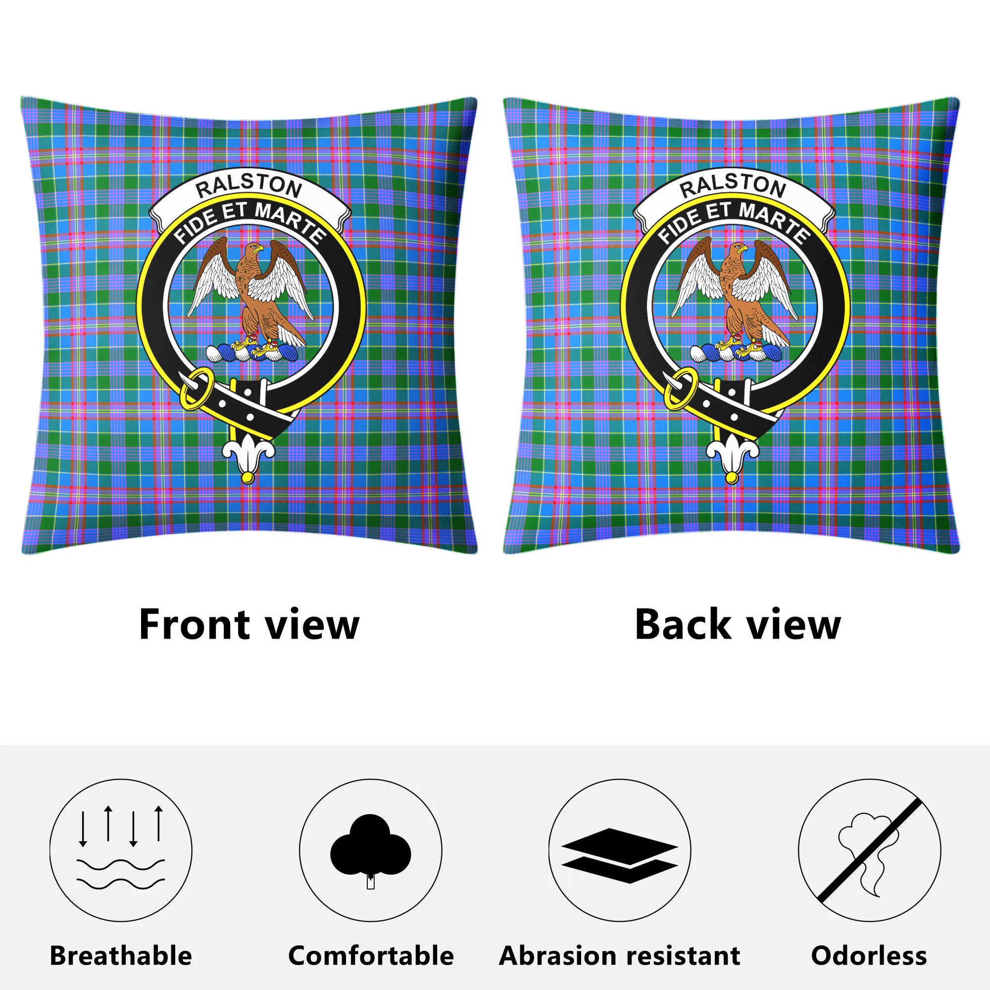 Ralston Tartan Crest Pillow Cover