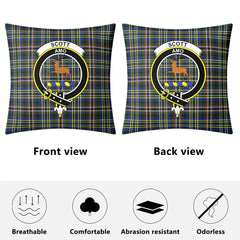 Scott Green Modern Tartan Crest Pillow Cover