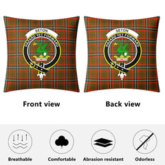 Seton Hunting Modern Tartan Crest Pillow Cover