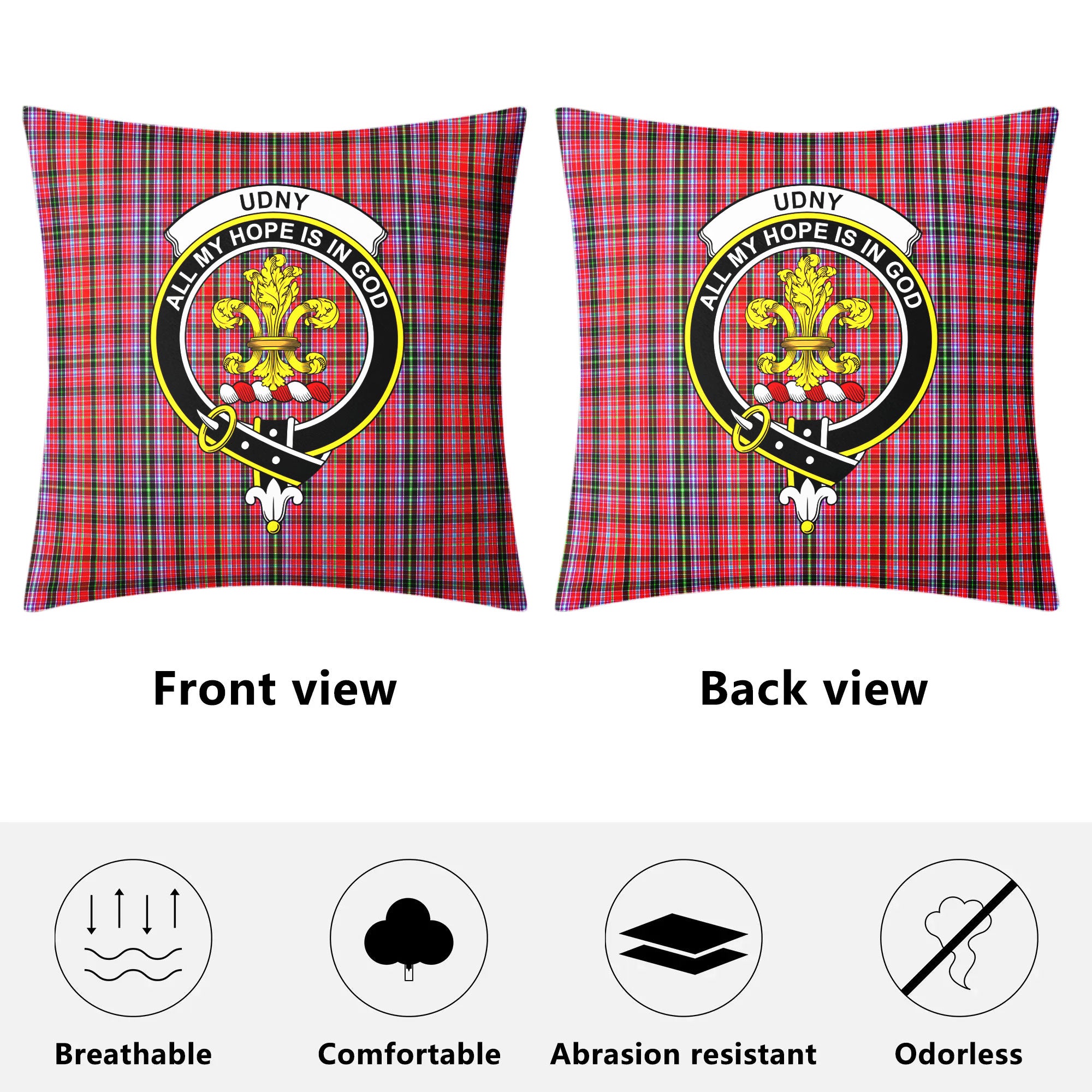 Udny Tartan Crest Pillow Cover