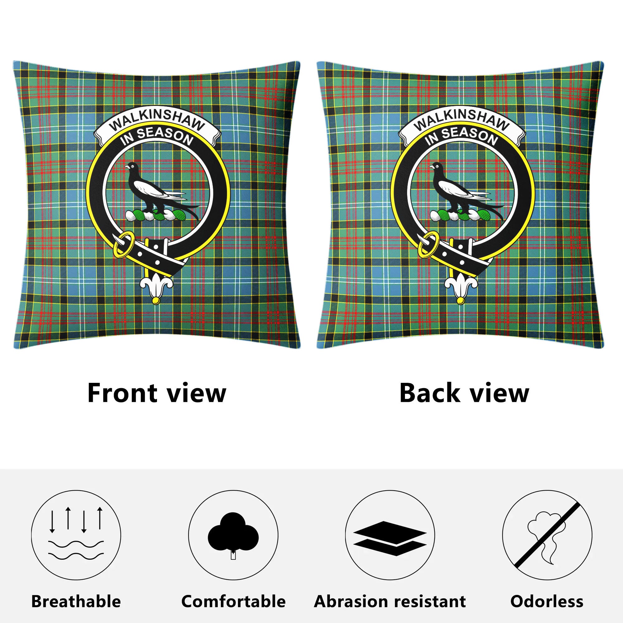 Walkinshaw Tartan Crest Pillow Cover