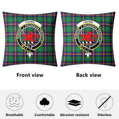 Young Modern Tartan Crest Pillow Cover