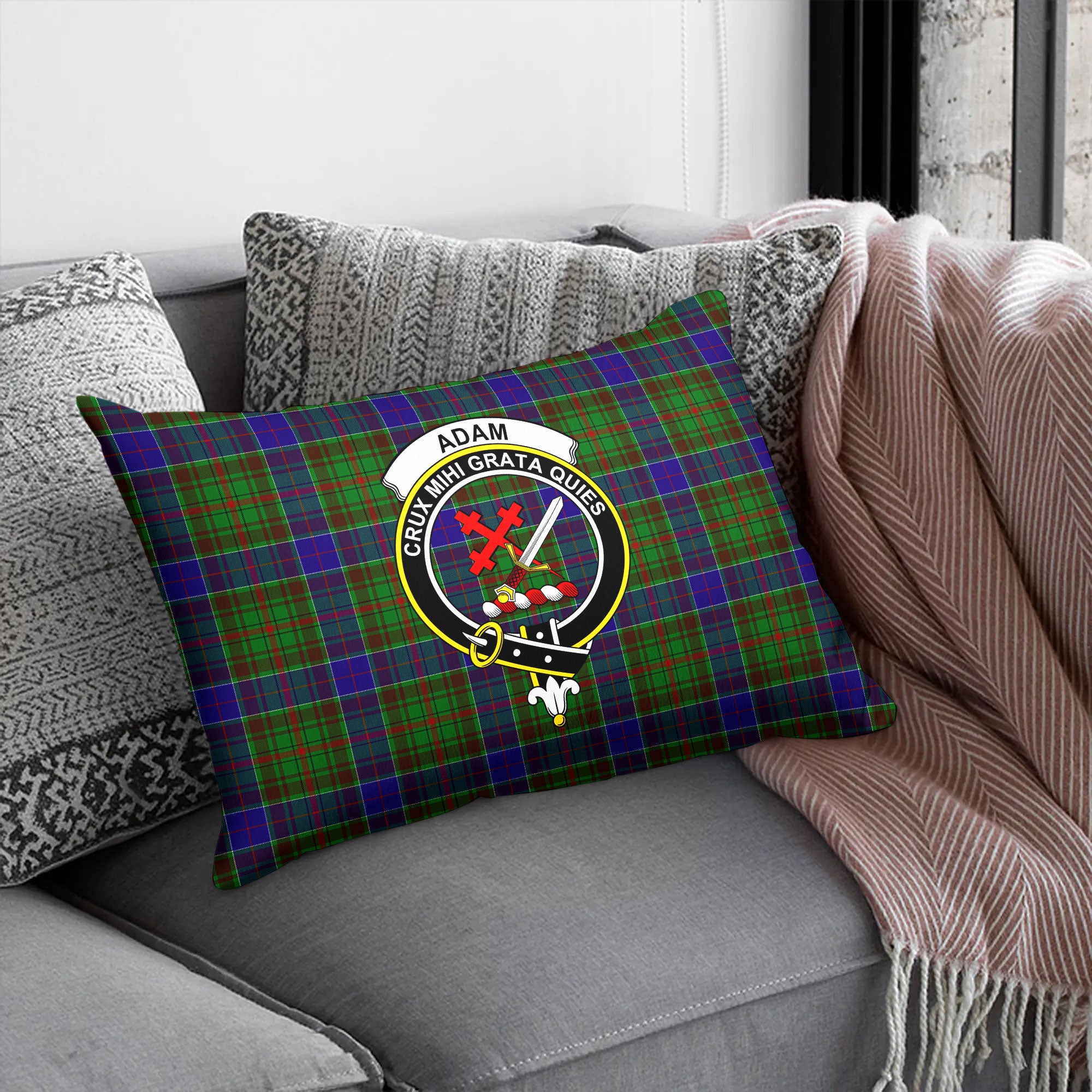 Adam Tartan Crest Pillow Cover