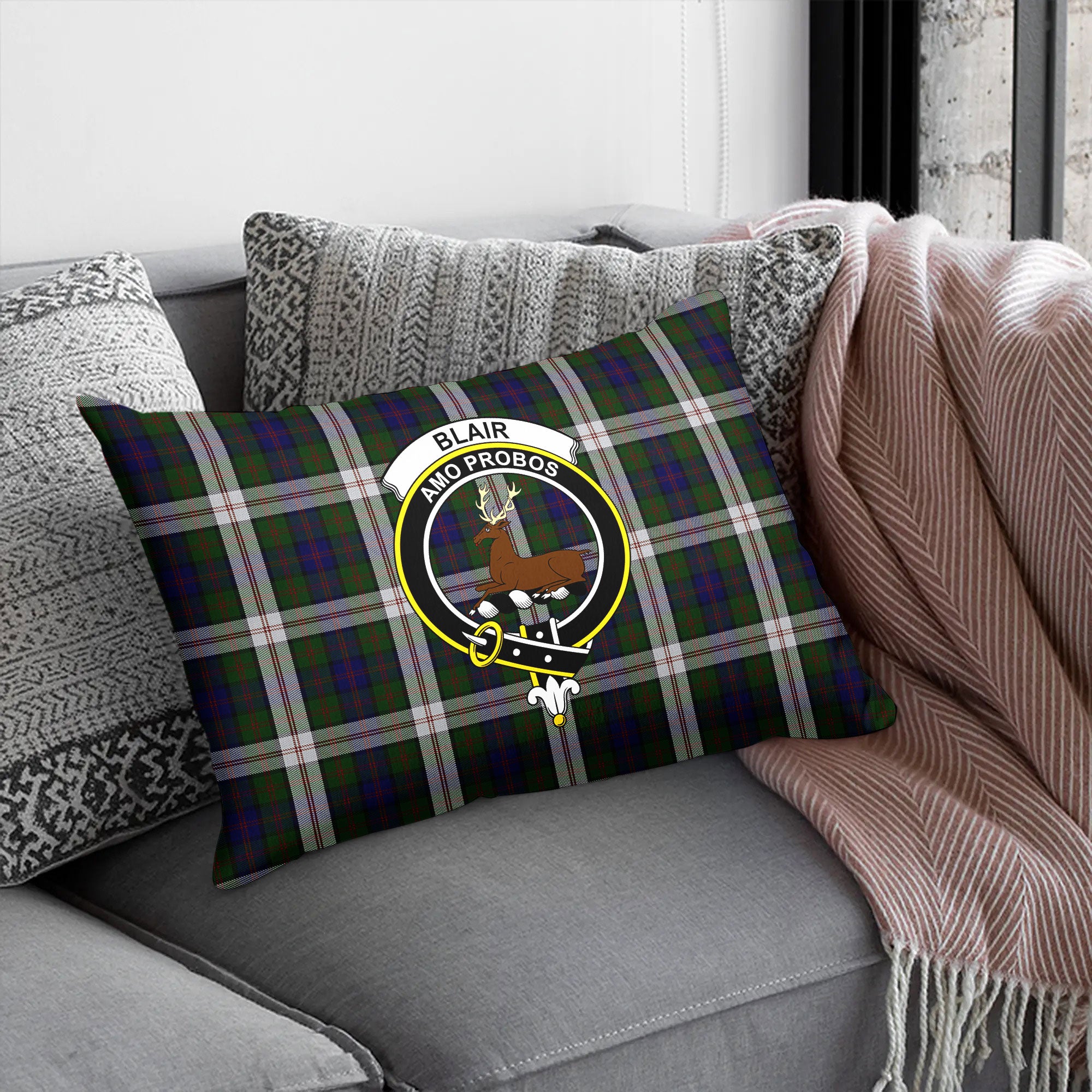 Blair Dress Tartan Crest Pillow Cover