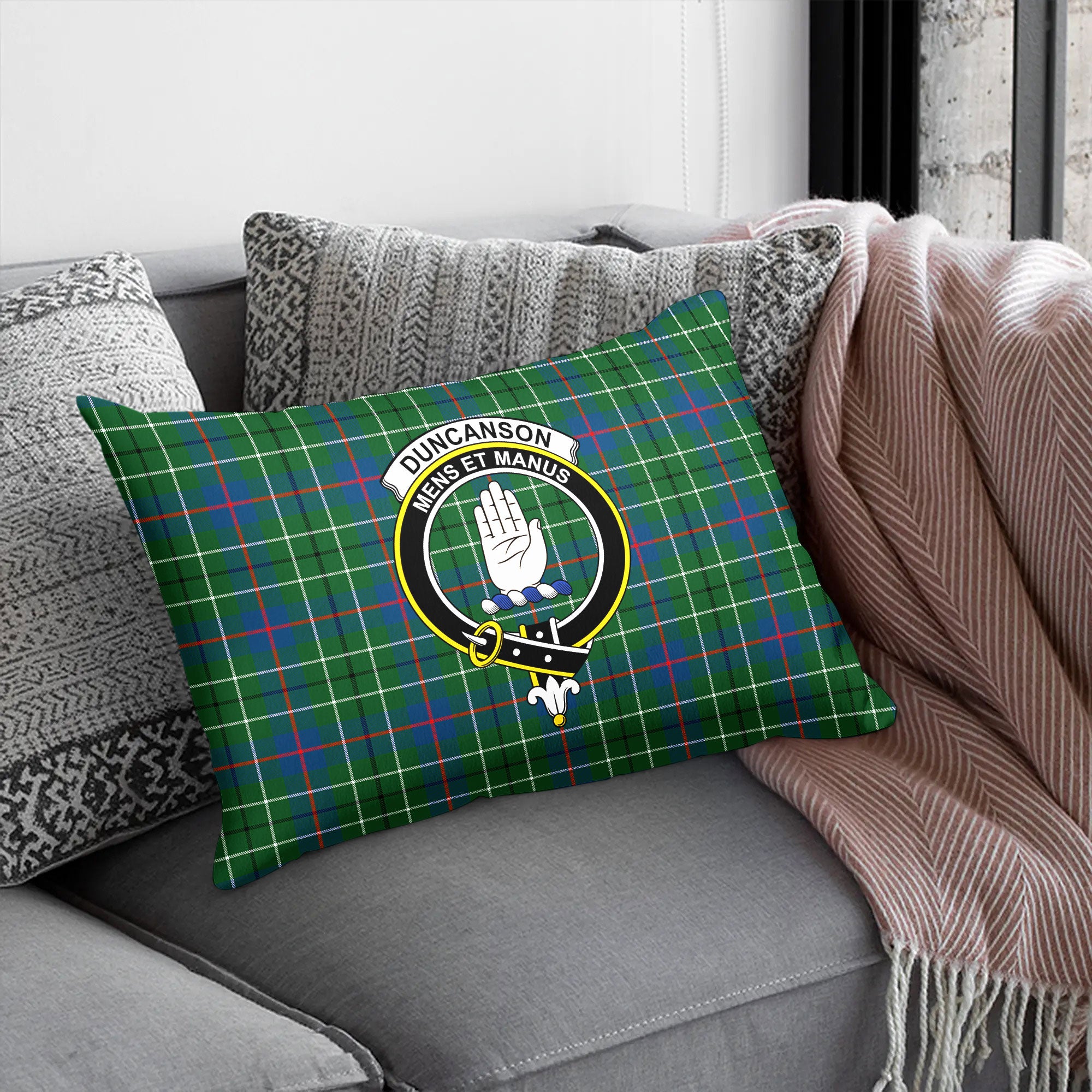 Duncanson Tartan Crest Pillow Cover