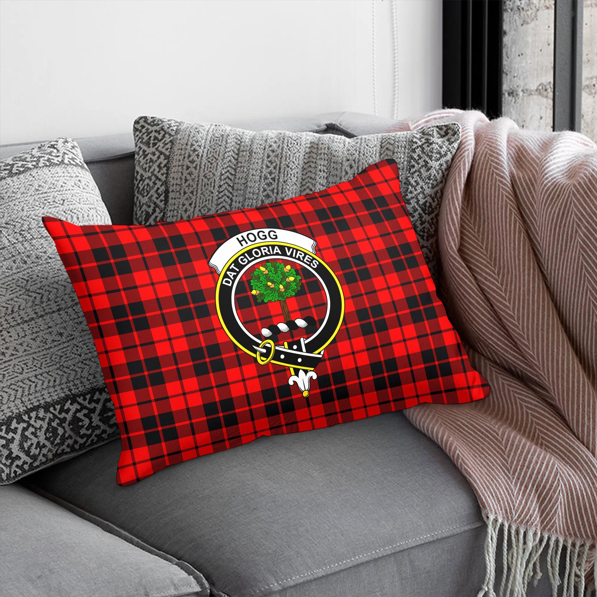 Hogg Tartan Crest Pillow Cover