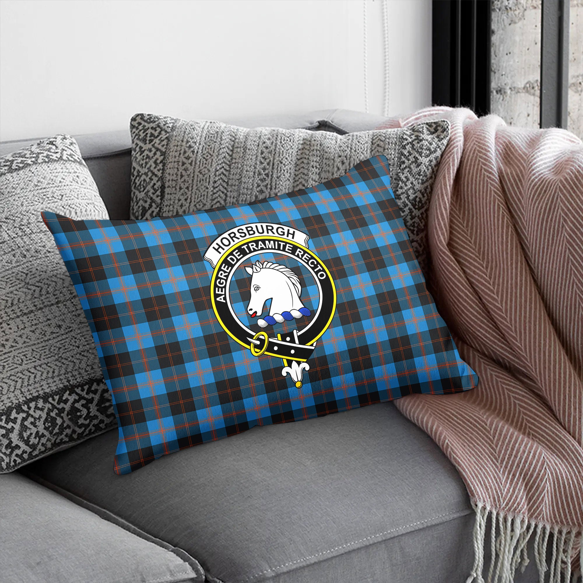 Horsburgh Tartan Crest Pillow Cover