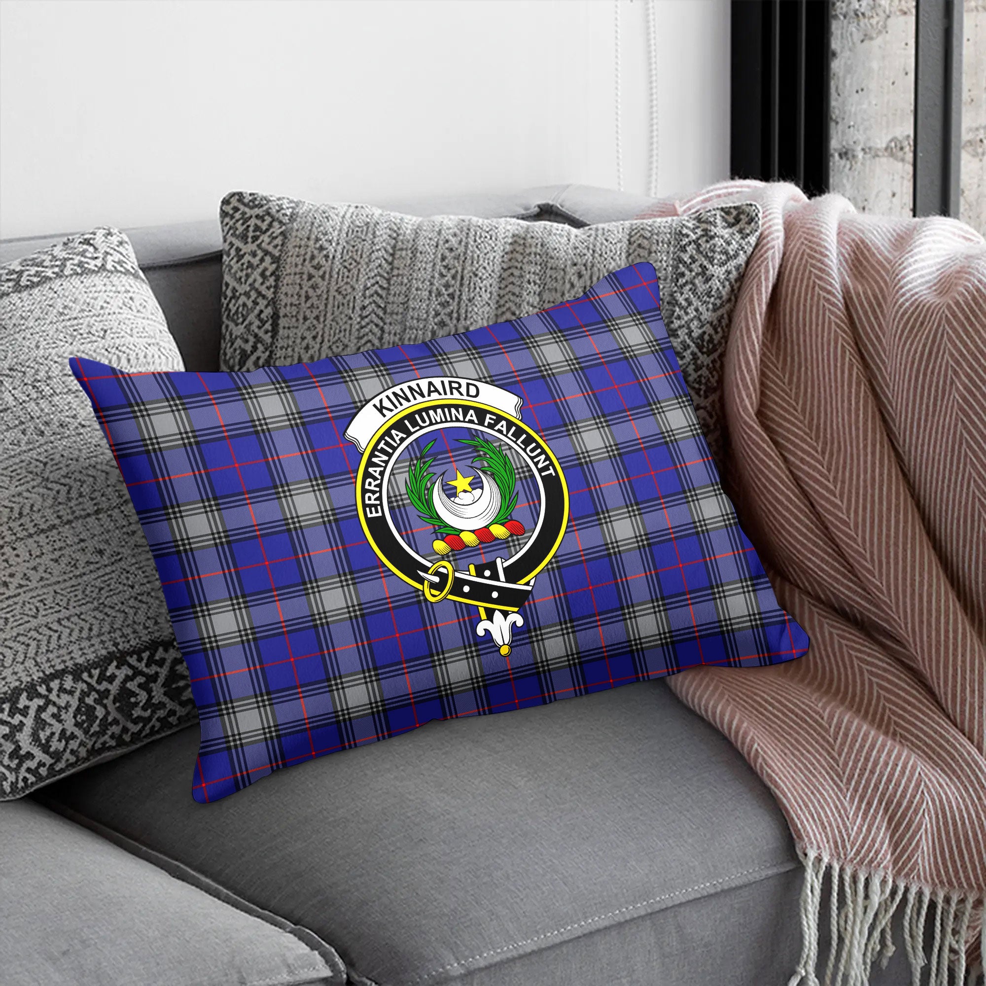 Kinnaird Tartan Crest Pillow Cover