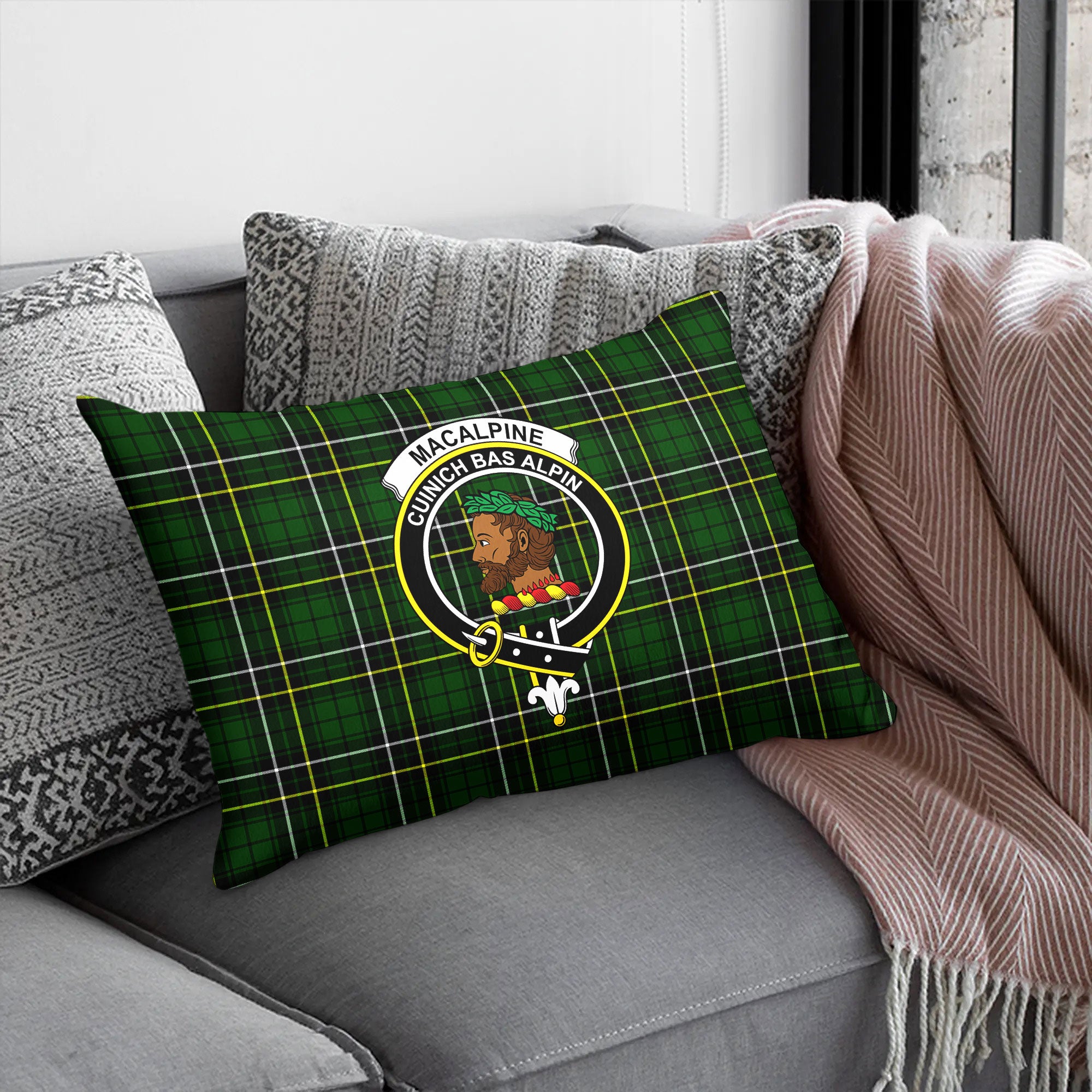 MacAlpine Modern Tartan Crest Pillow Cover