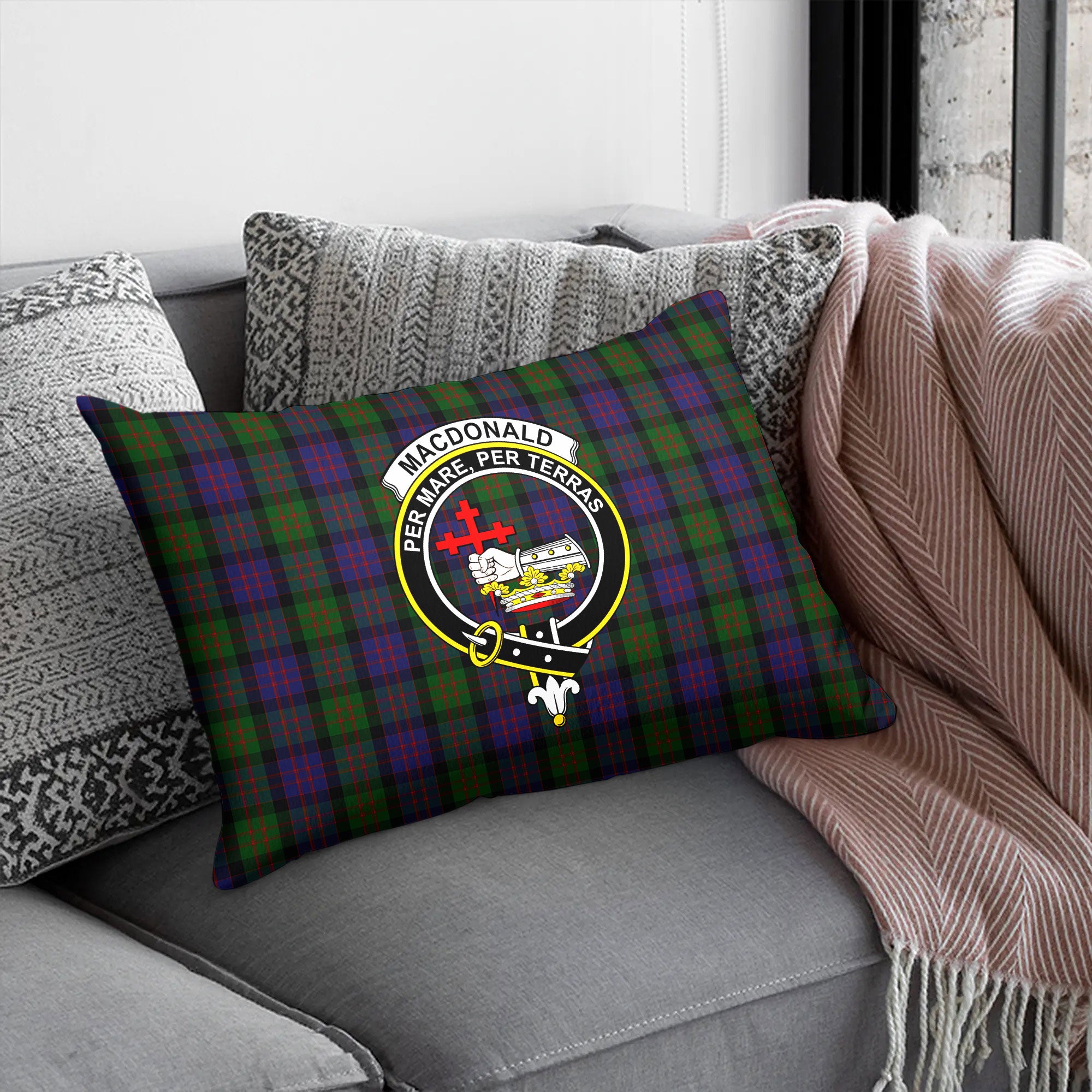 MacDonald Tartan Crest Pillow Cover