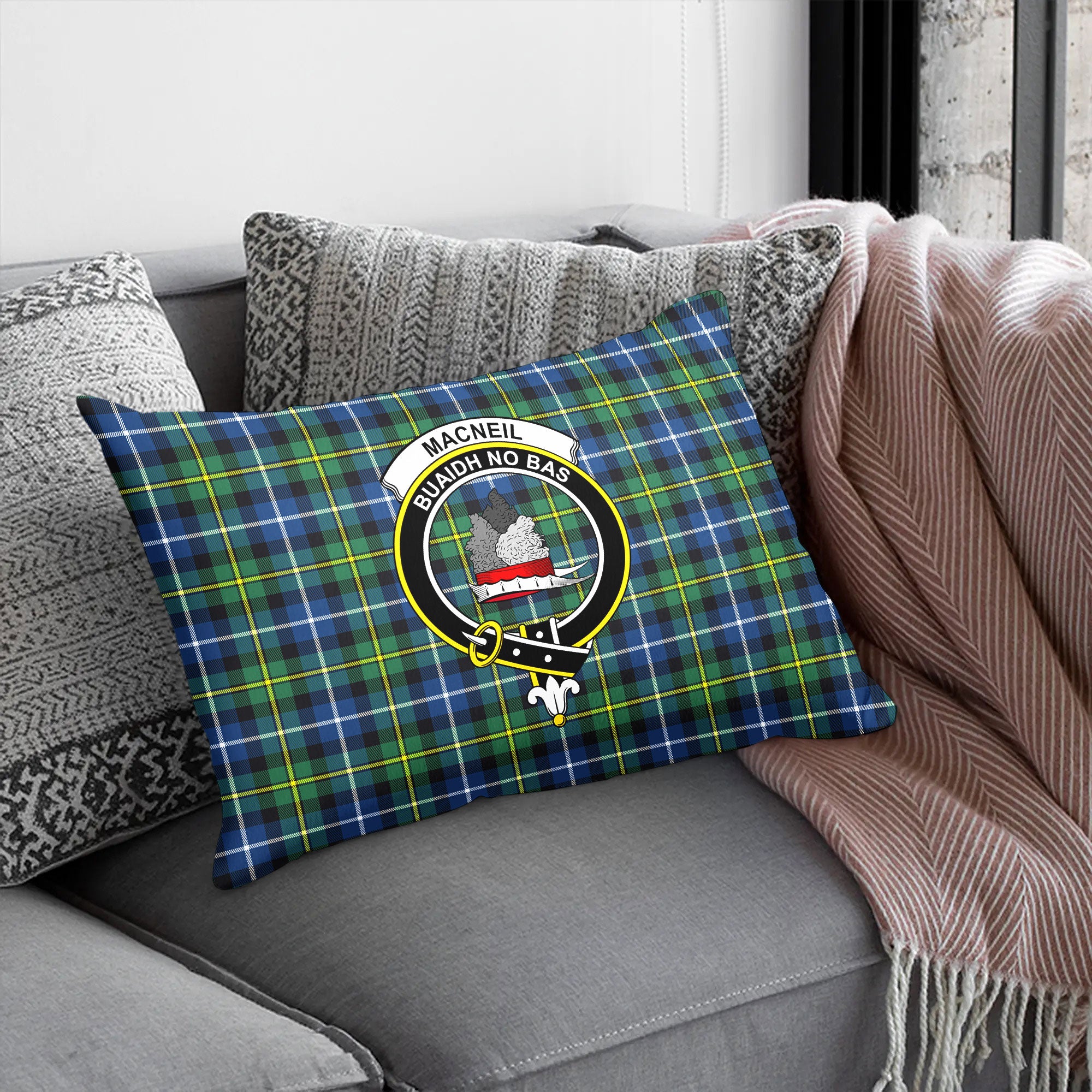 MacNeil of Barra Ancient Tartan Crest Pillow Cover