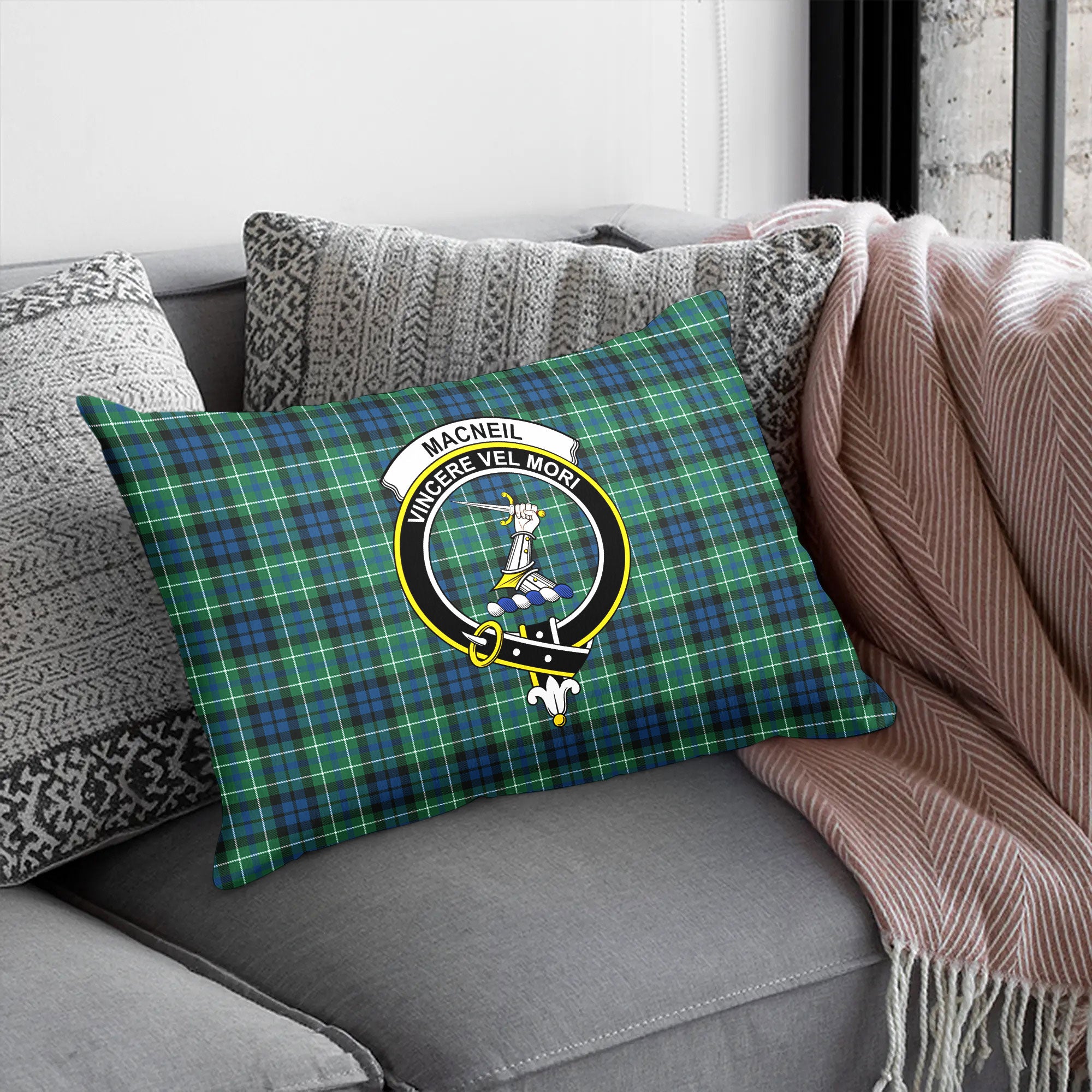 MacNeil of Colonsay Ancient Tartan Crest Pillow Cover