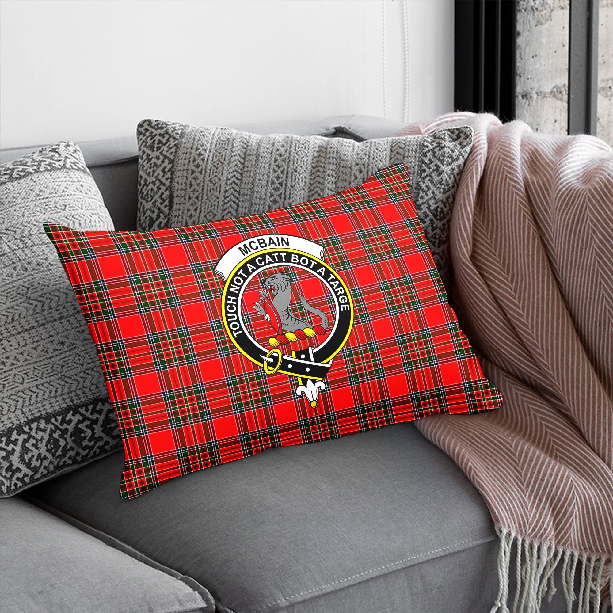 McBain Tartan Crest Pillow Cover