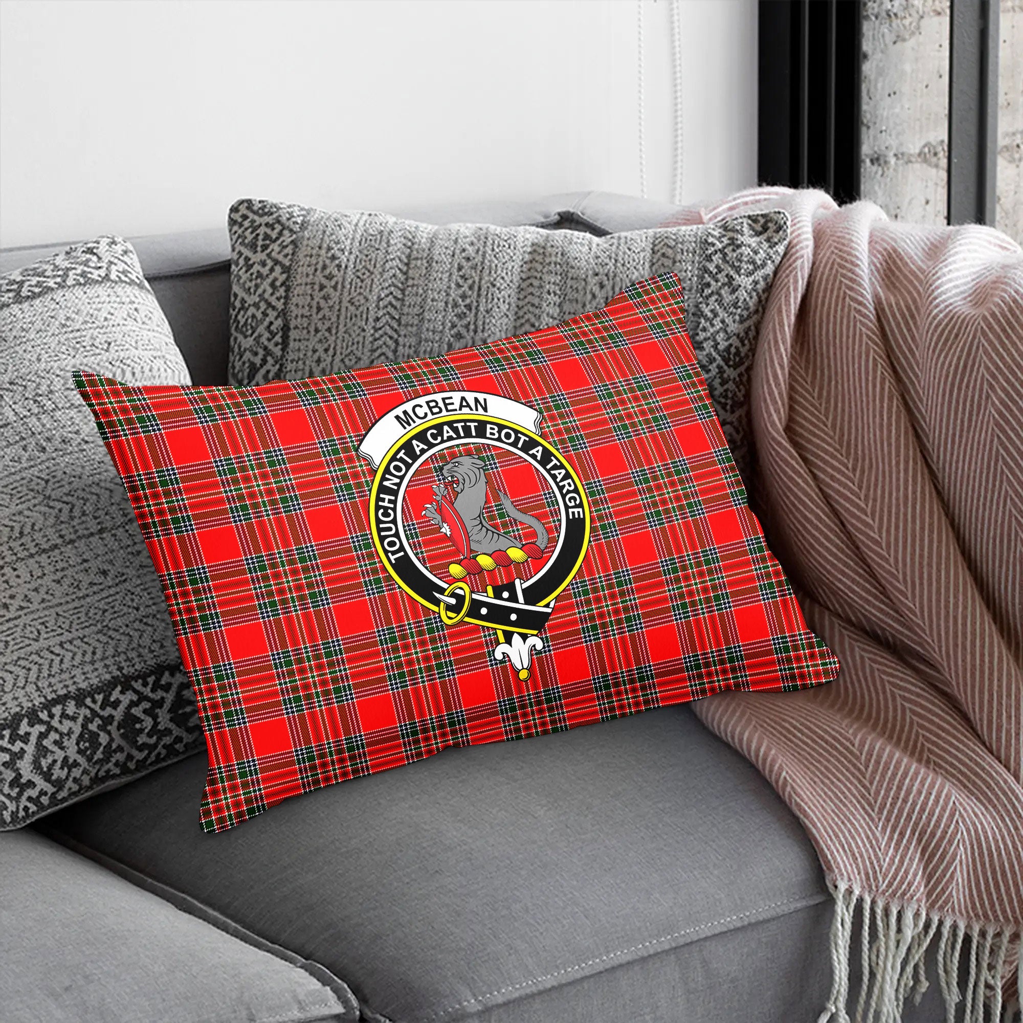 McBean Tartan Crest Pillow Cover