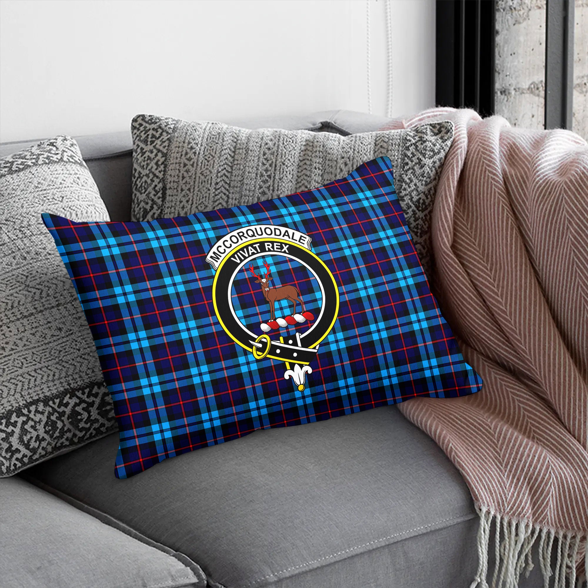 McCorquodale Tartan Crest Pillow Cover