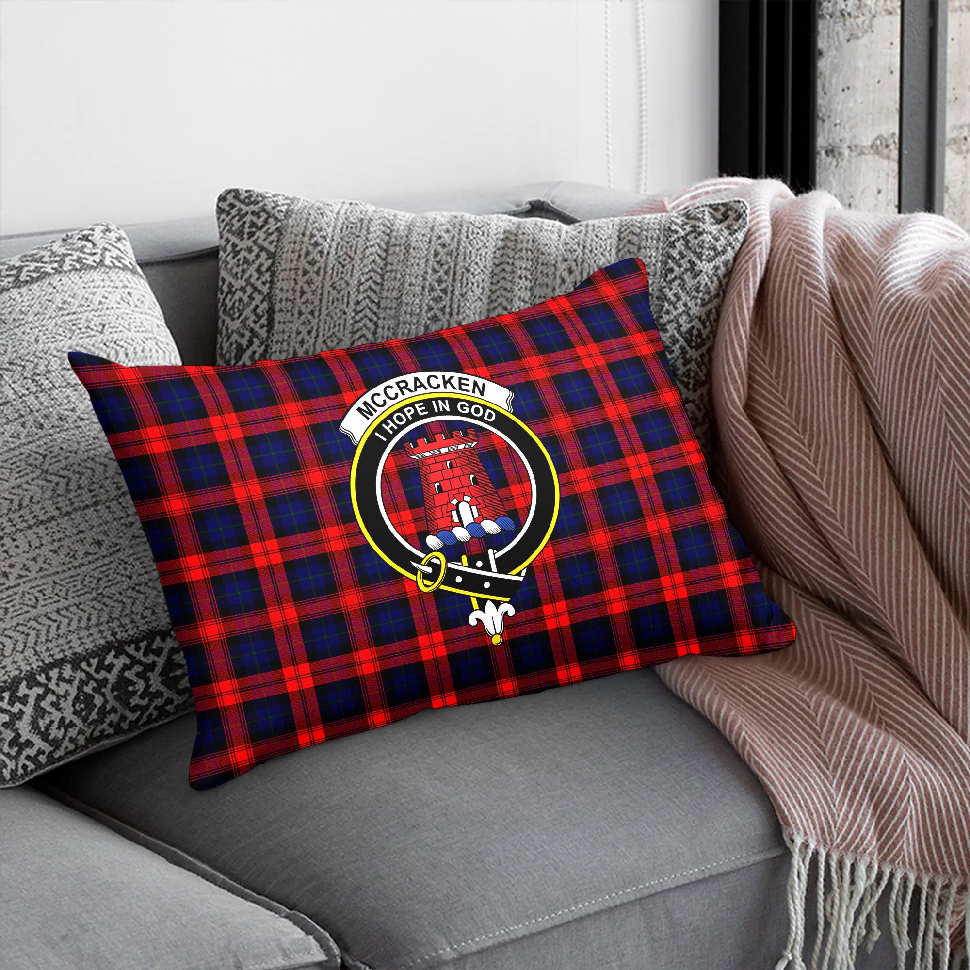 McCracken Tartan Crest Pillow Cover