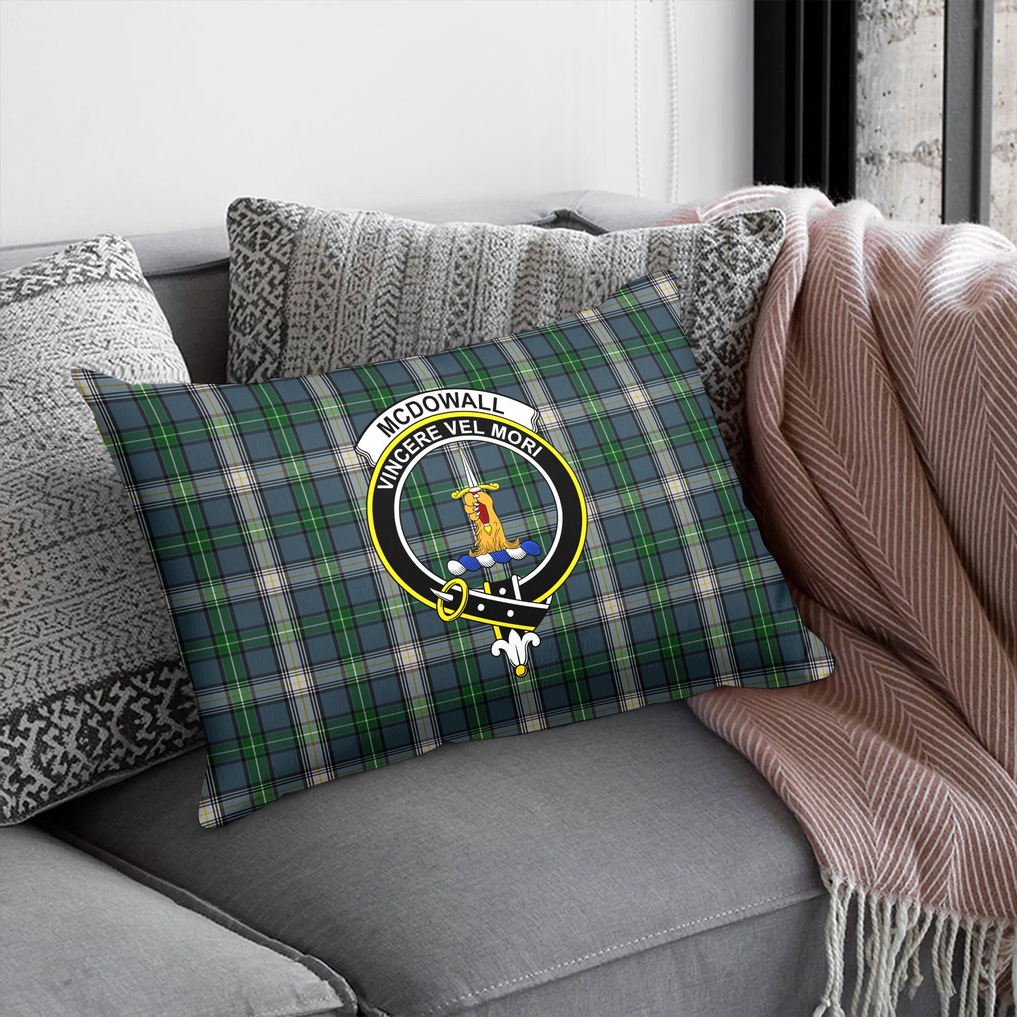 McDowall Tartan Crest Pillow Cover