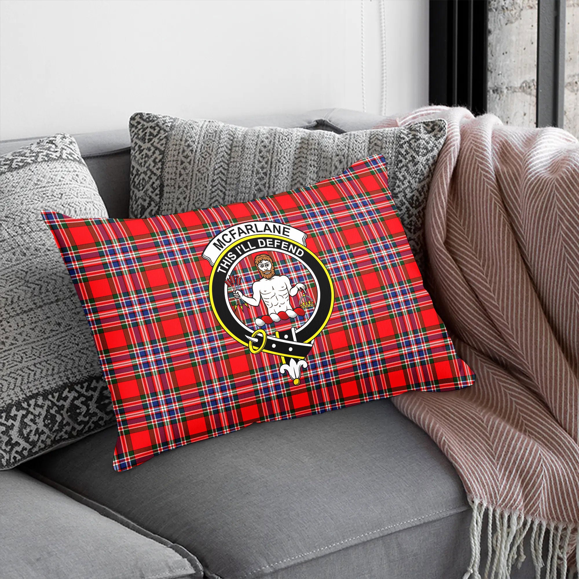 McFarlane Modern Tartan Crest Pillow Cover