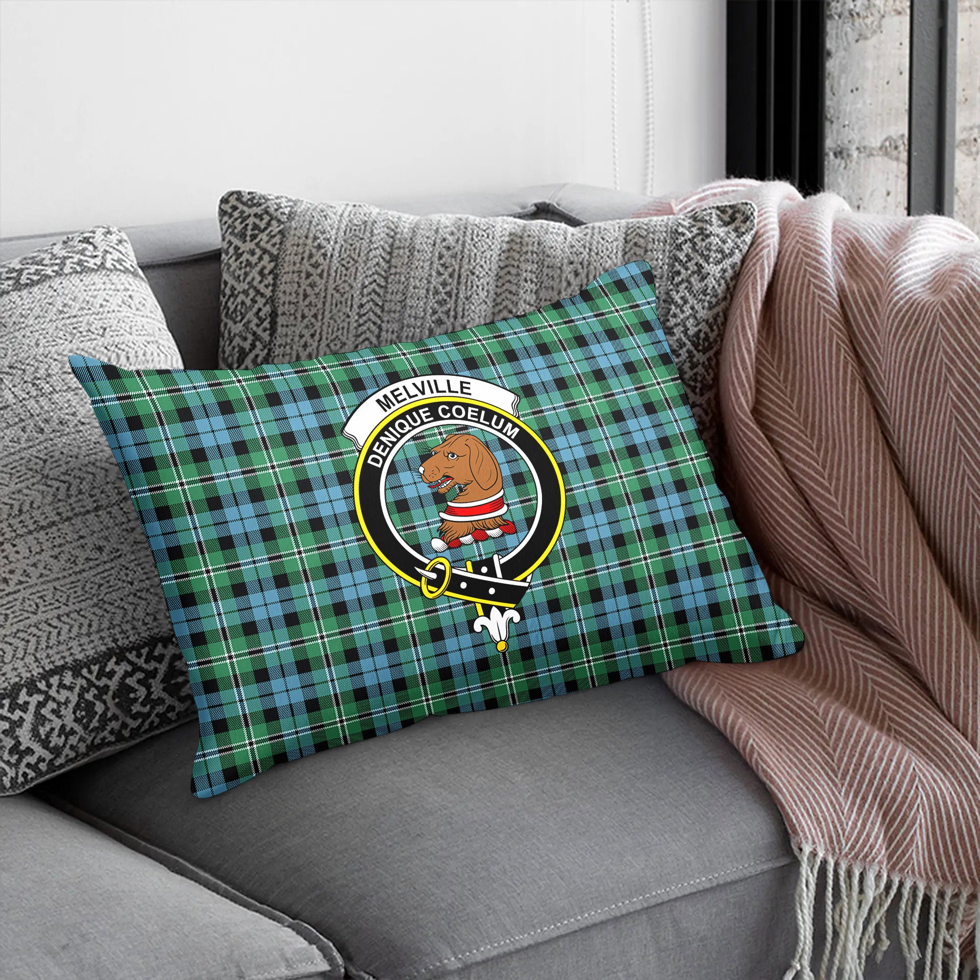 Melville Tartan Crest Pillow Cover