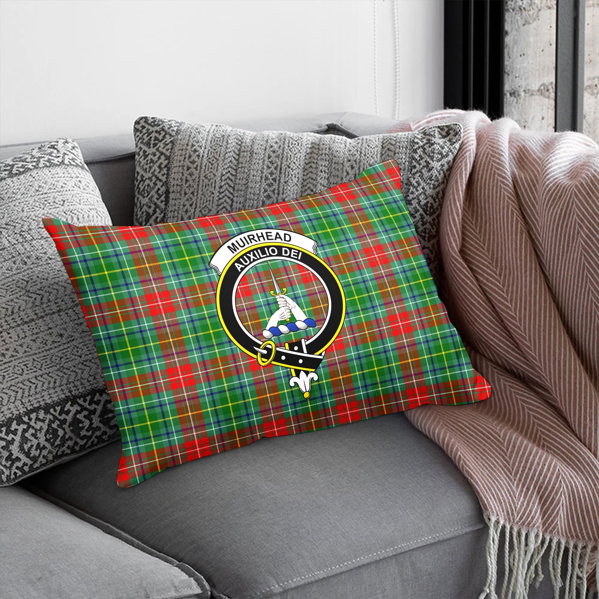 Muirhead Tartan Crest Pillow Cover