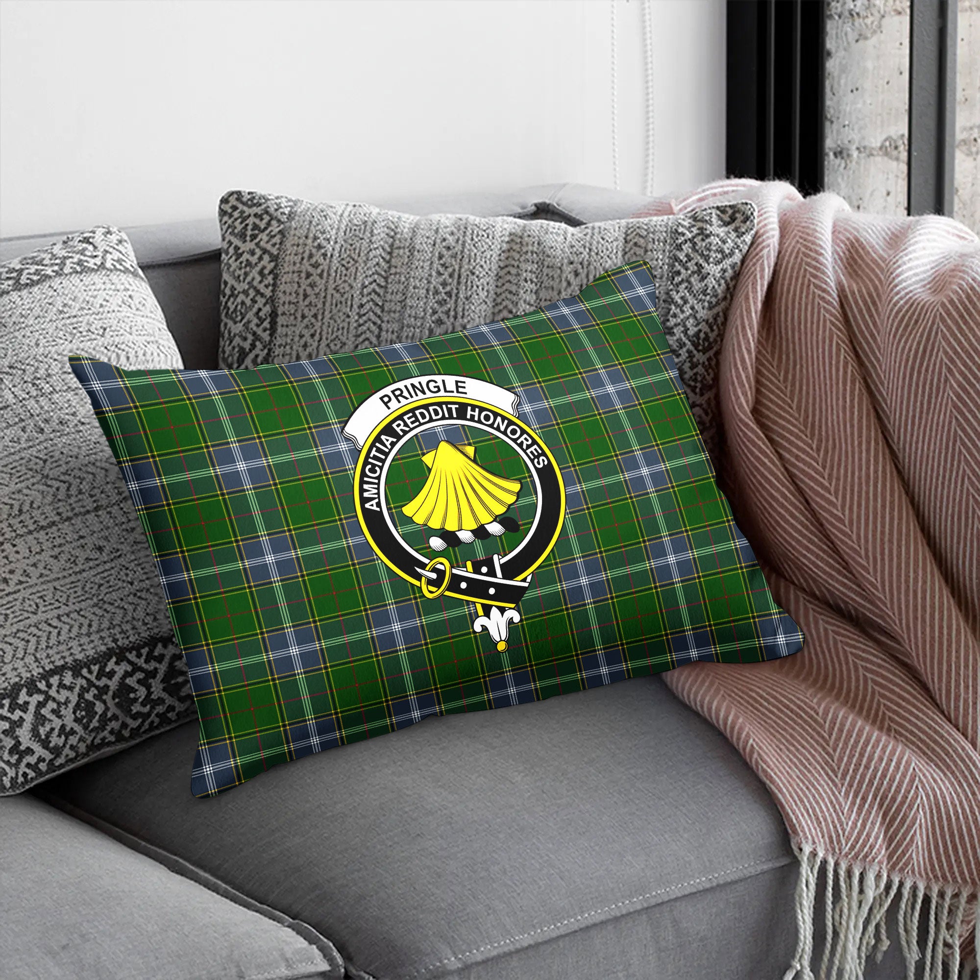 Pringle Tartan Crest Pillow Cover