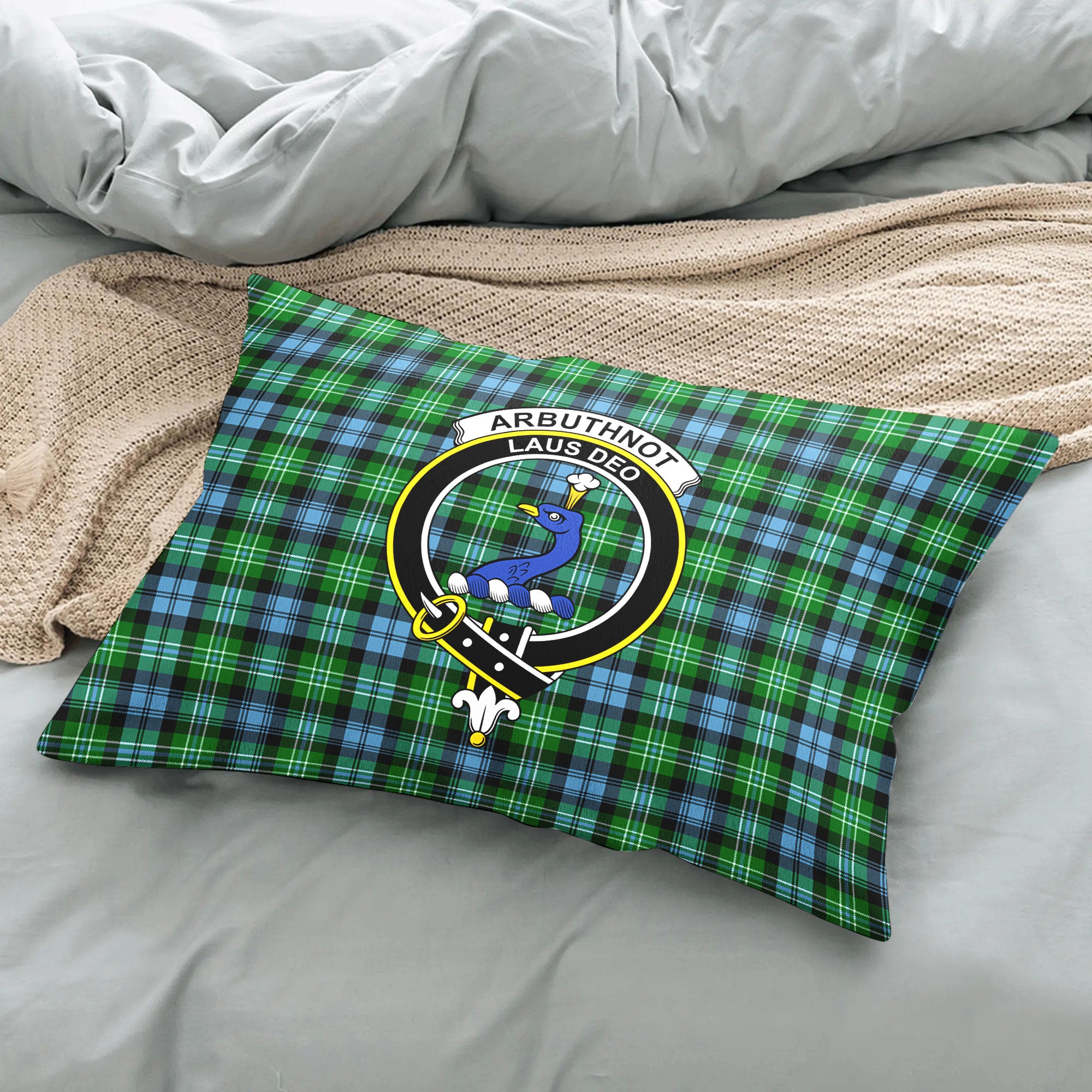 Arbuthnot Ancient Tartan Crest Pillow Cover