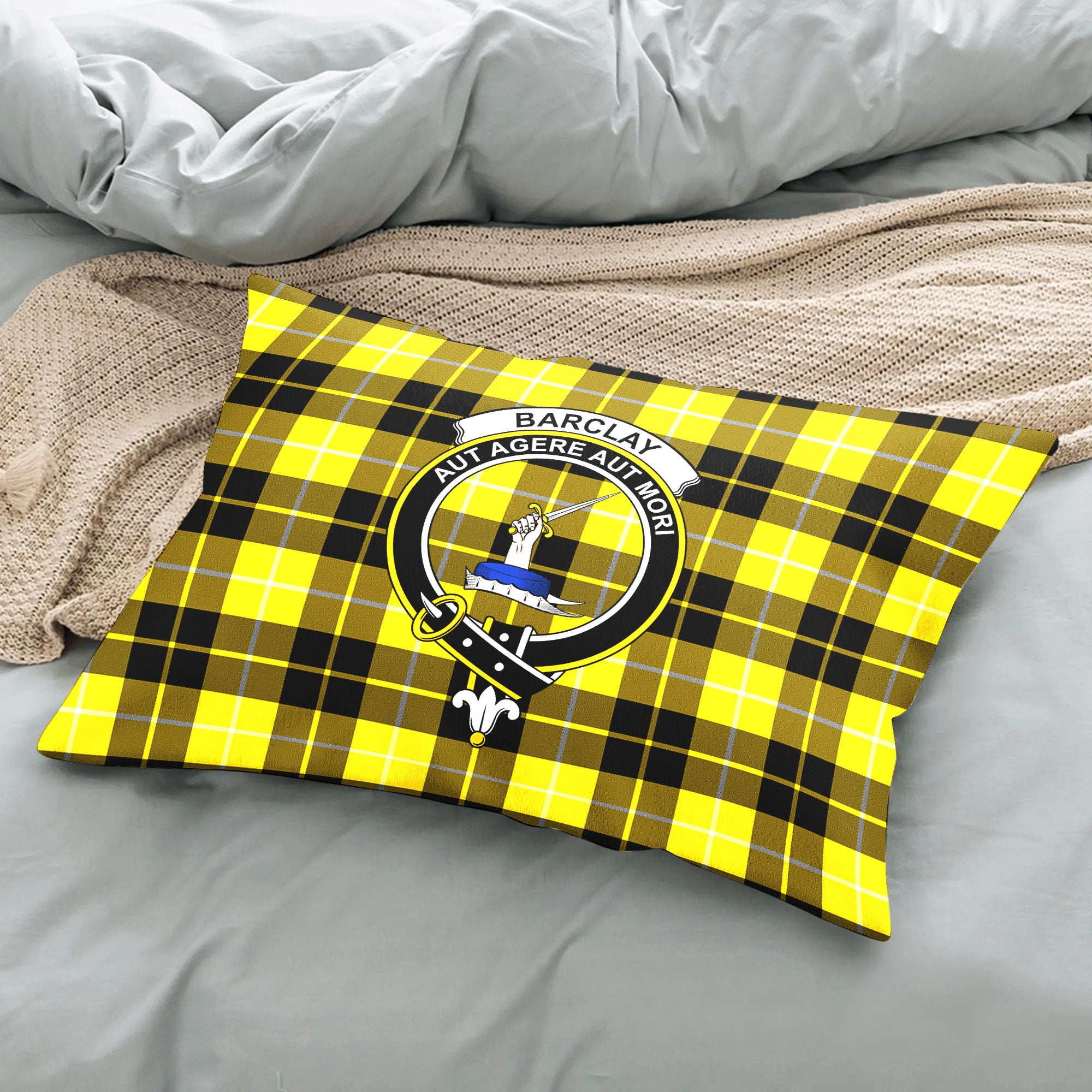 Barclay Dress Modern Tartan Crest Pillow Cover