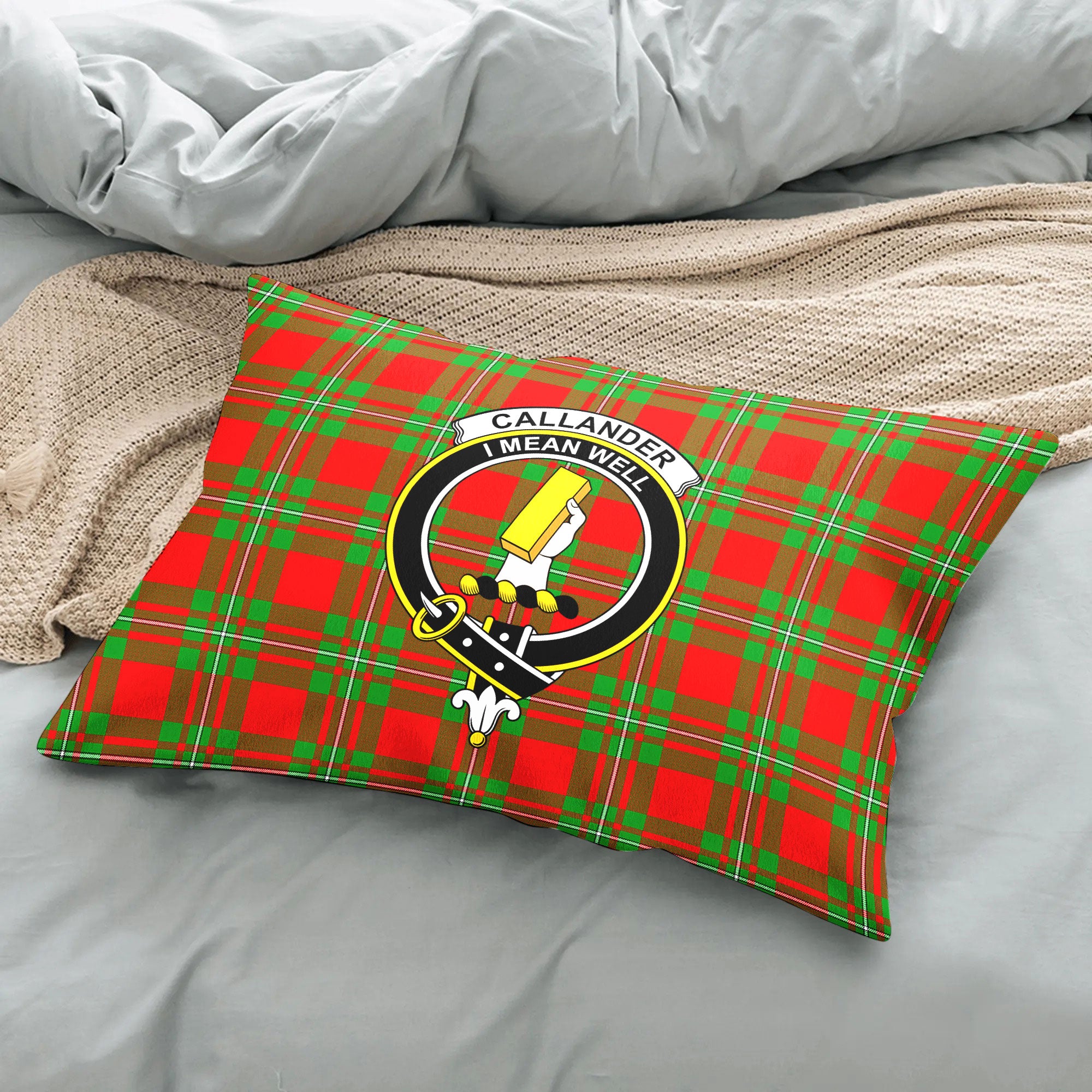 Callander Tartan Crest Pillow Cover